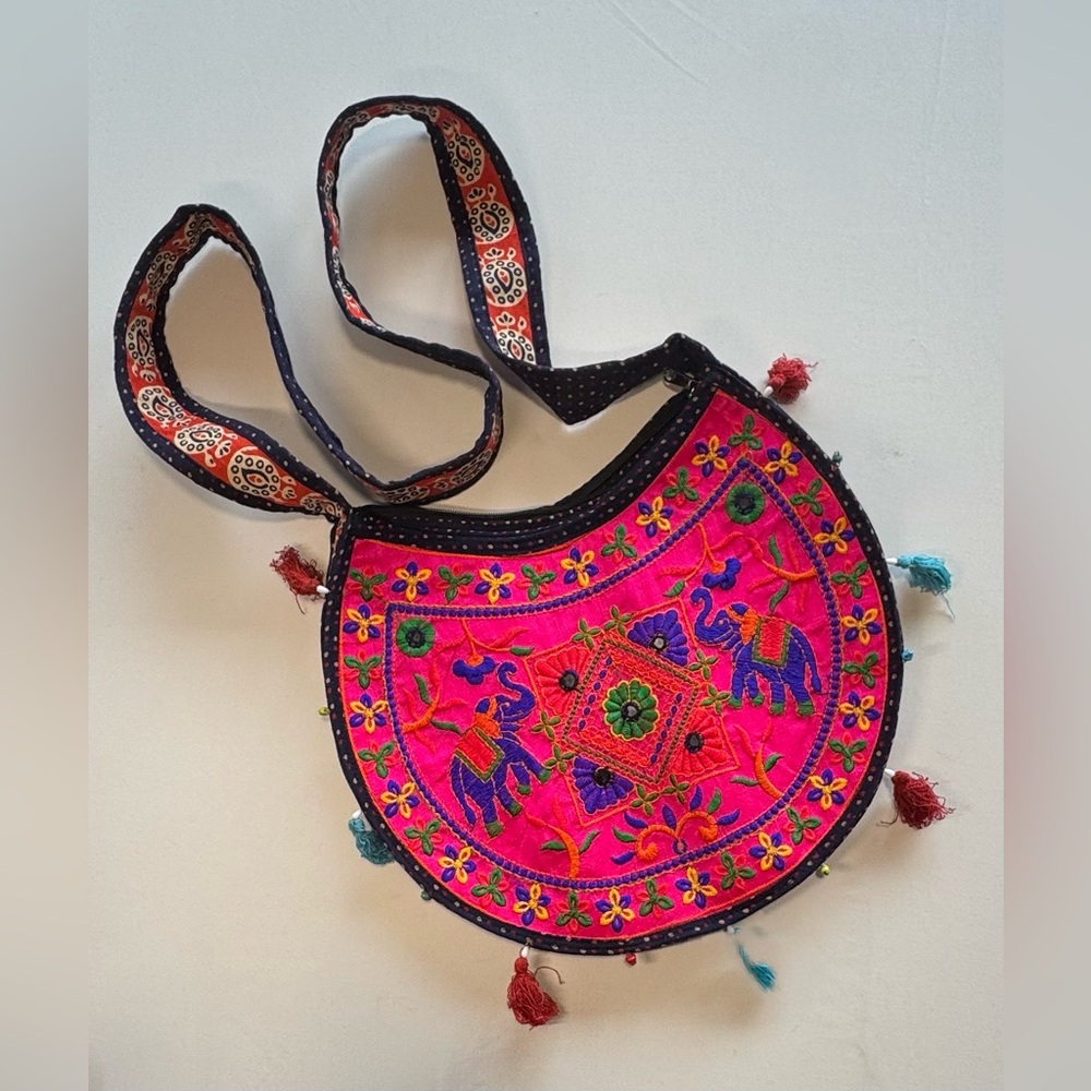 Tribal Azure Colorful Embroidered Women's Bag